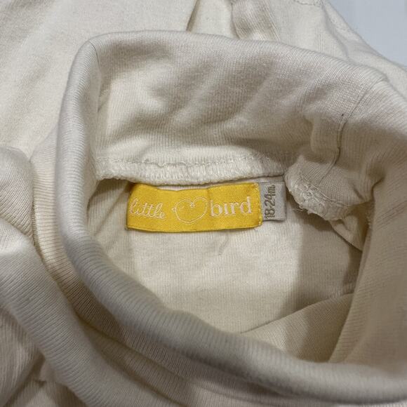 Little Bird by Jools Oliver Cream Turtleneck Long Sleeve Layering Shirt - Picture 5 of 5